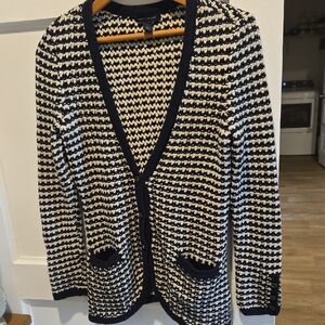 Tommy Hilfiger Black and Cream Cardigan